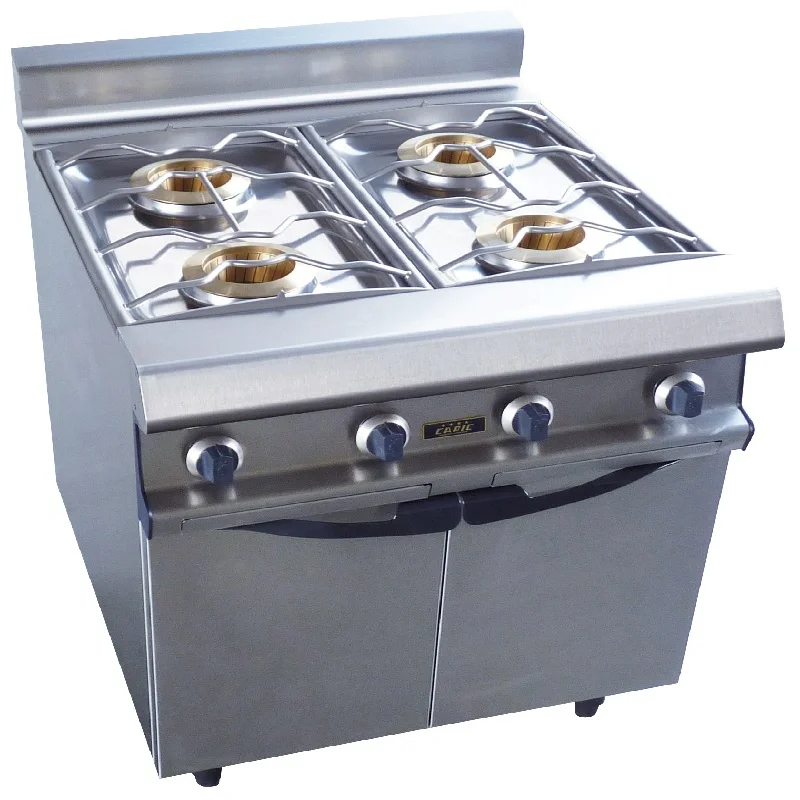 Solde Fourneau à Gaz 4 Feux Nus 9 kW sur placard fermé