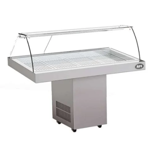 Vente Flash Vitrine réfrigérée à poissons inox 1410 mm - Froid statique, 0-4°C, dégivrage auto, idéale CHR, poissonneries - VP-149-K