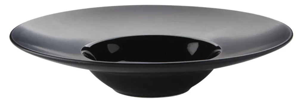 Prix Choc Assiette extra creuse rond noir grès émaillé Ø 27 cm Chic & Mat Pro.mundi