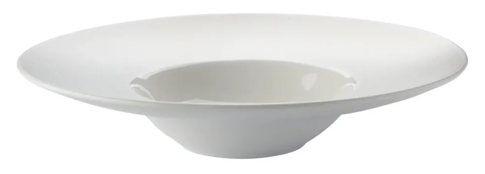 Assiette extra creuse rond blanc grès émaillé Ø 27 cm Chic & Mat Pro.mundi Solde