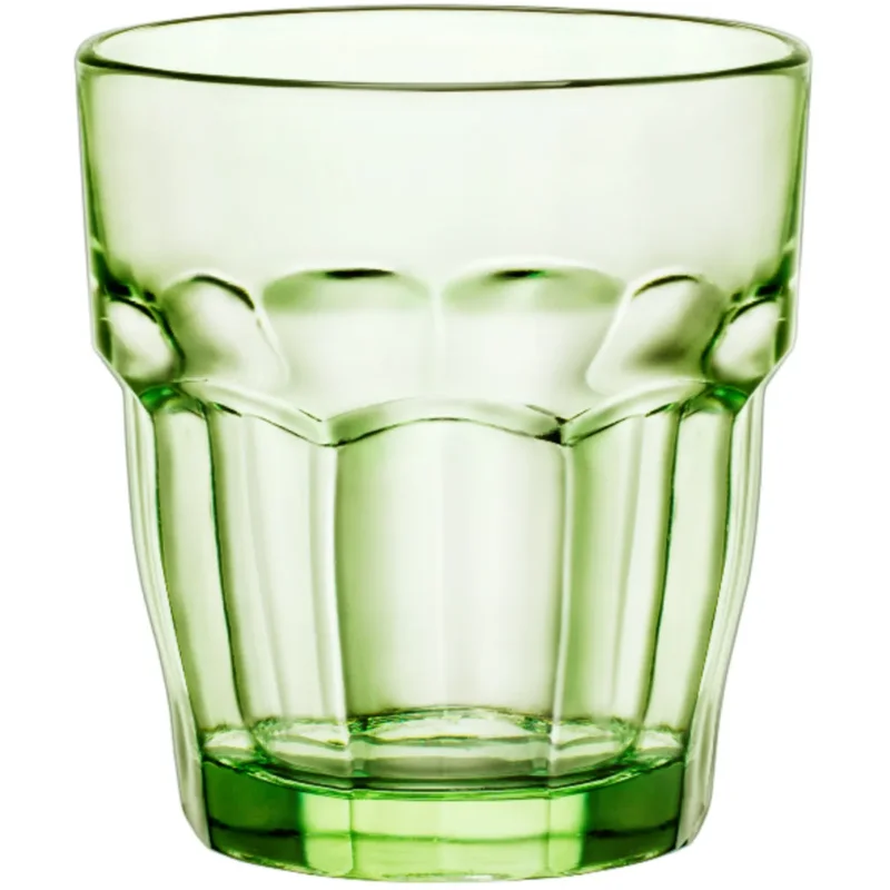 Commander Vite Gobelet forme basse vert verre trempé 27 cl Rock Bar Bormioli Rocco