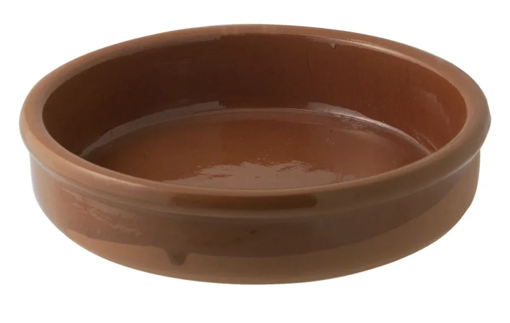 Soldes Assiette catalane rond brun terre cuite Ø 11,5 cm Catalane Pro.mundi