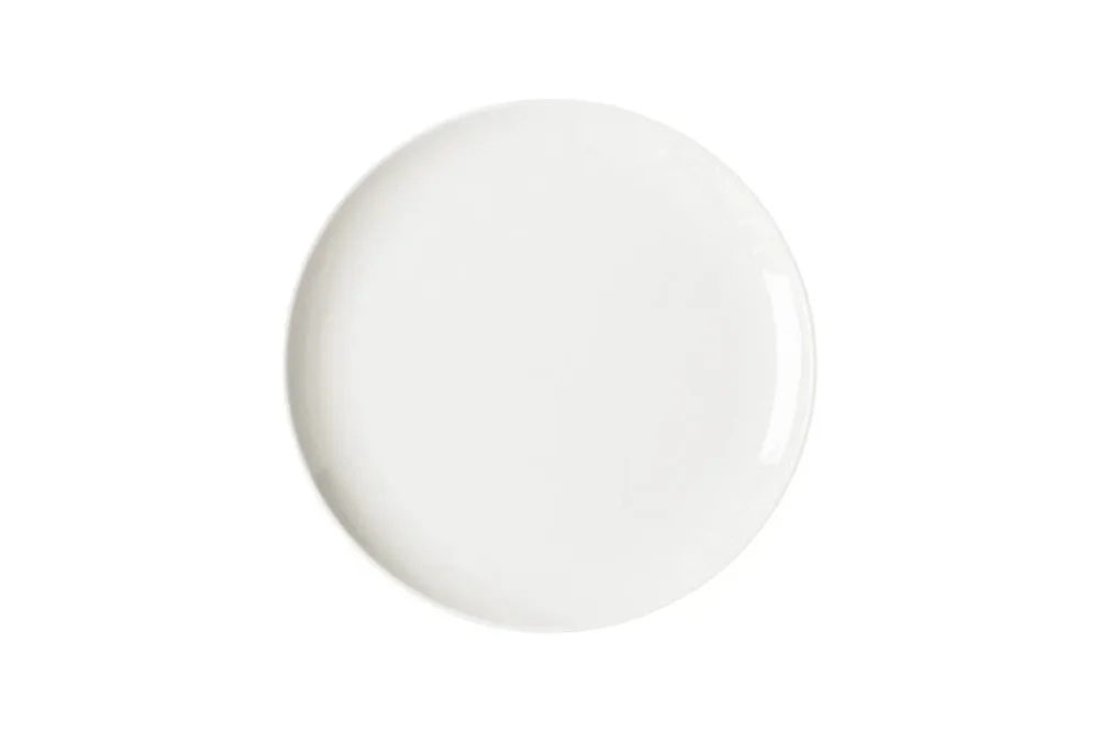 Assiette coupe plate rond ivoire porcelaine vitrifiée Ø 21 cm Nano Rak Promotion