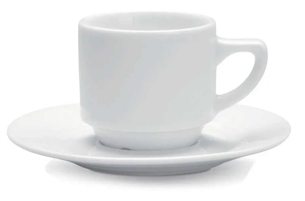 Tasse à expresso rond blanc porcelaine 9 cl Ø 6 cm Cafett Pro.mundi Authentique