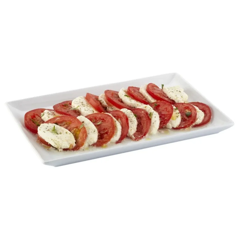 Must-Have Assiette plate rectangulaire blanc porcelaine vitrifiée 21x13 cm Edina Pro.mundi