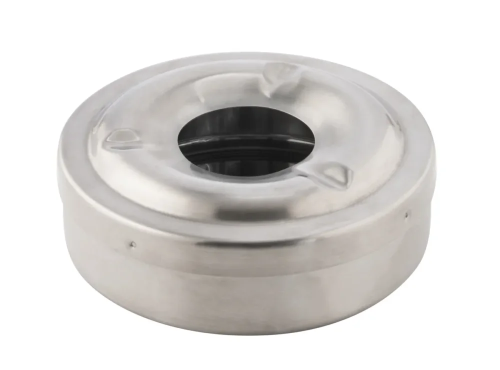 Prix Réduit Cendrier anti-vent rond inox Ø 11 cm 4 cm Pro.mundi