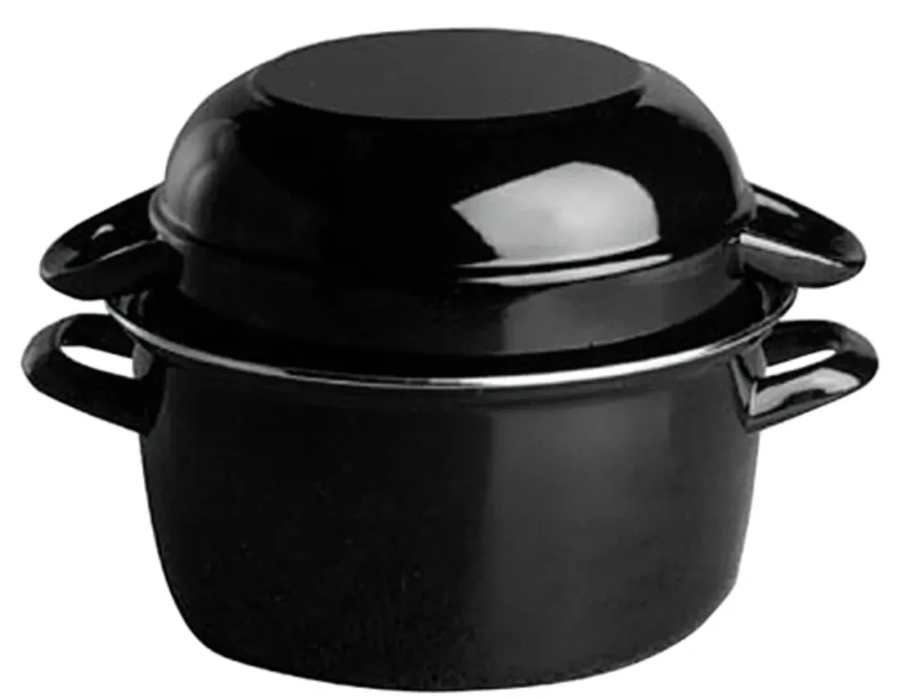 Marmite à moules acier Sans revêtement Avec couvercle Ø 18 cm 18,5 cm 2,5 L Usine Directe