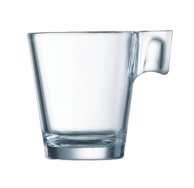 Retour Gratuit Tasse à café rond transparent verre trempé 8 cl Ø 7,6 cm Aroma Arcoroc