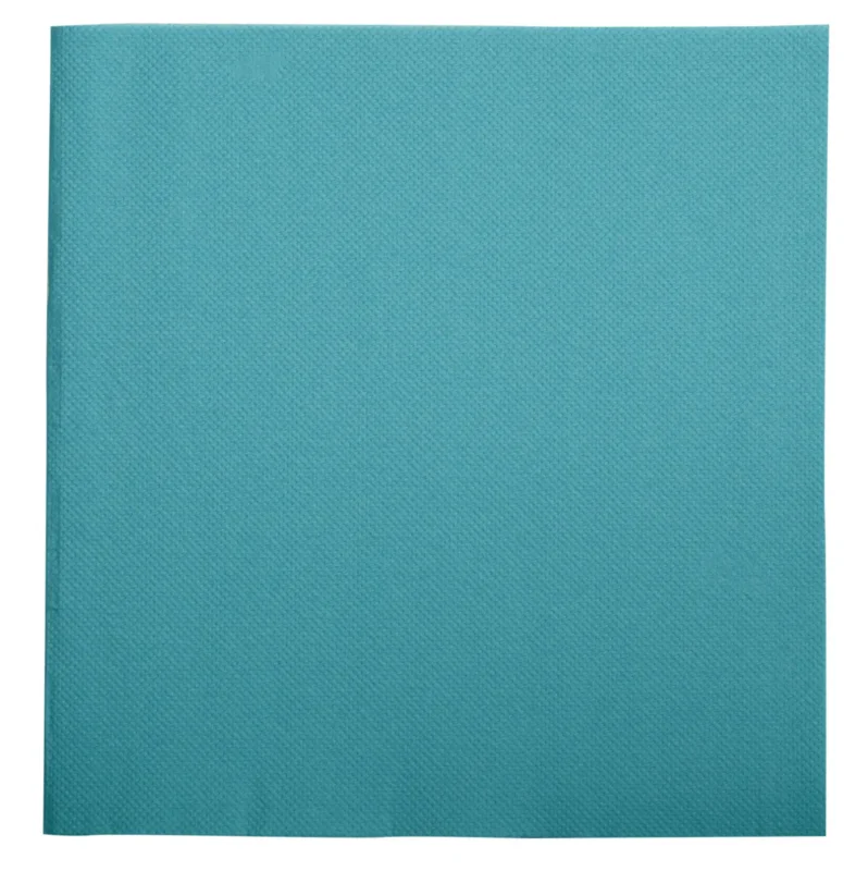 Remise Serviette bleu lagon ouate de cellulose 38x38 cm Lisah Pro.mundi (50 pièces)