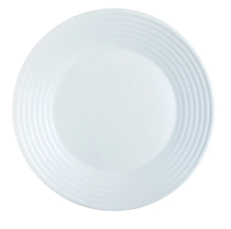 Assiette plate rond blanc verre opal Ø 23,5 cm Stairo Arcoroc Commander Vite