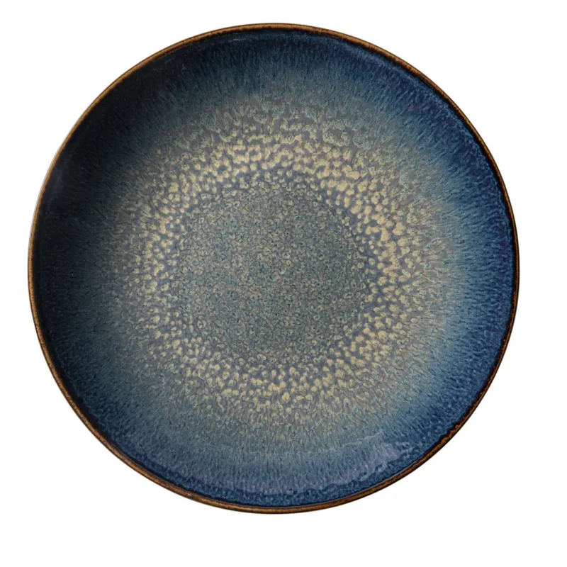 Réduction Assiette coupe creuse rond bleu foncé porcelaine Ø 26 cm Seablue Accolade