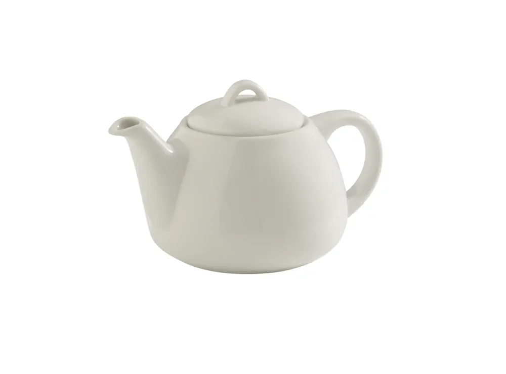 Théière rond blanc porcelaine 40 cl Ø 11 cm Slim O Pro.mundi Promotion