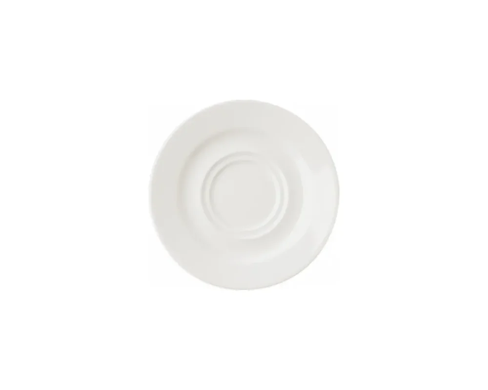 Nouvelle Collection Sous-tasse à déjeuner rond ivoire porcelaine vitrifiée Banquet Rak