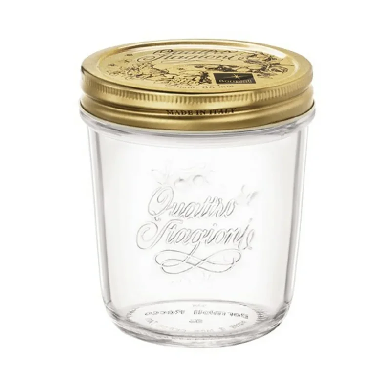 Bocal avec couvercle hermétique rond or verre 32 cl Quattro Stagioni Bormioli Rocco Quantité Limitée