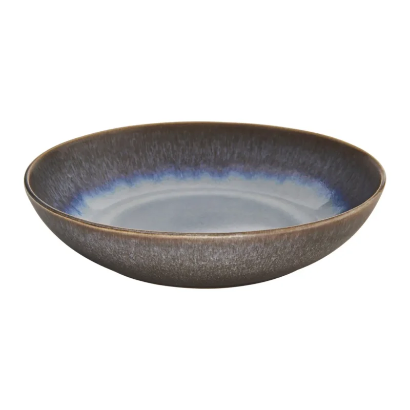 Super Prix Assiette coupe creuse rond bleu glacier grès émaillé Ø 22 cm Snow Pro.mundi