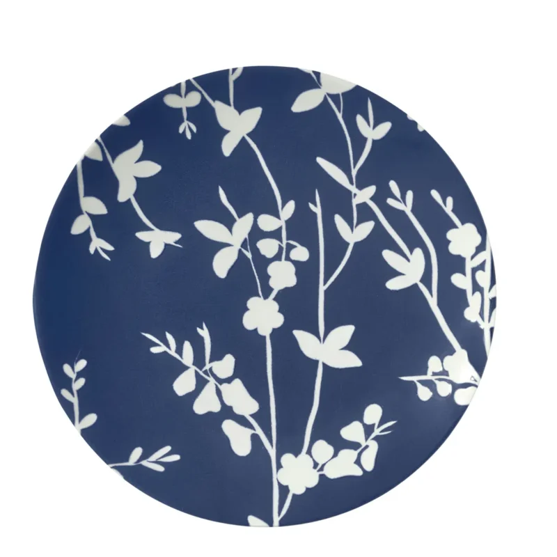 Prix Choc Assiette coupe plate rond bleu porcelaine Ø 26 cm Flora Essentials Collection