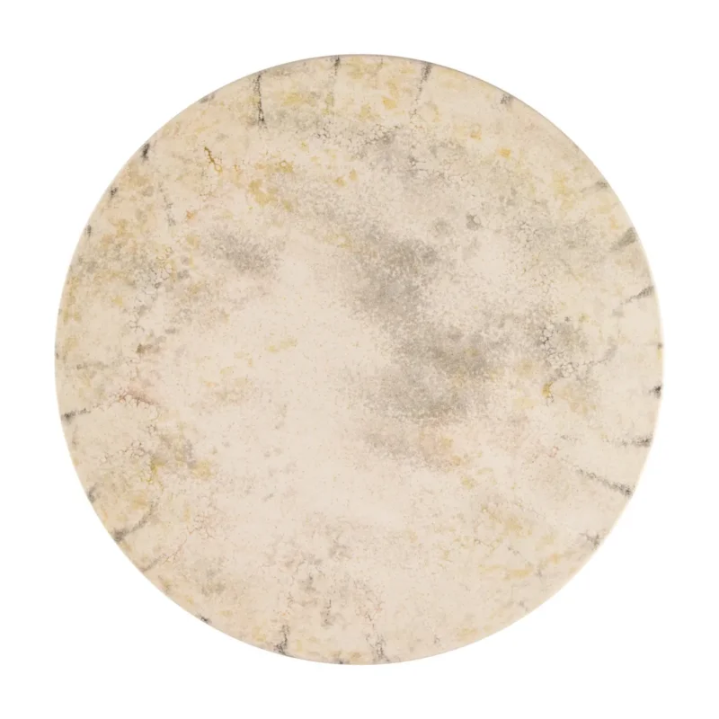 Quantité Limitée Assiette coupe plate gris grès émaillé Ø 27 cm Sirocco Accolade