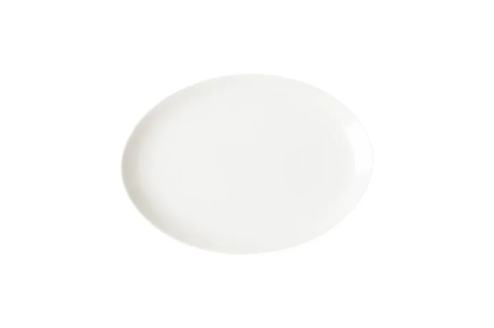 Prix Cassé Plat ovale ivoire porcelaine vitrifiée 32,3x23 cm Nano Rak