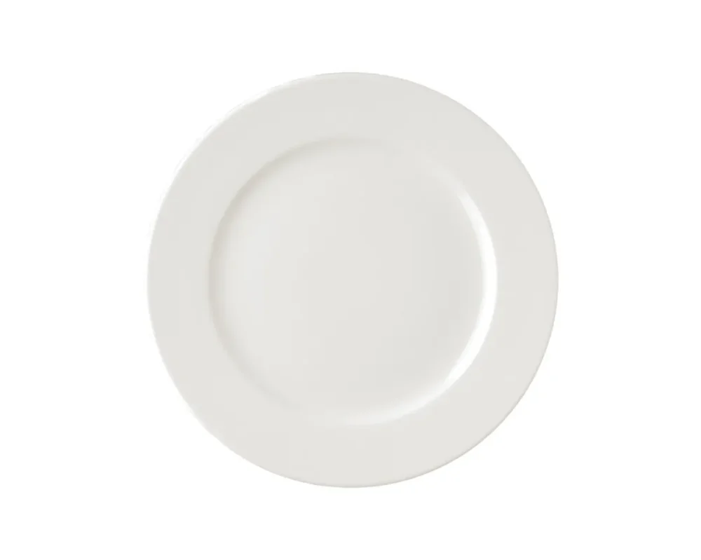 Pas Cher Assiette plate rond ivoire porcelaine vitrifiée Ø 27 cm Banquet Rak