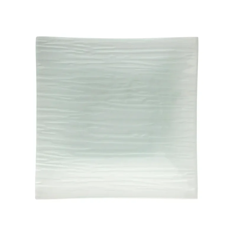Assiette plate carré transparent verre 26x26 cm Veloutee Pro.mundi Satisfait Ou Remboursé
