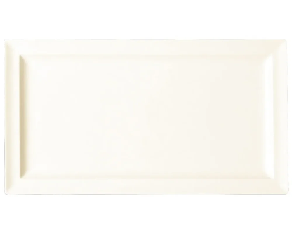 Assiette plate rectangulaire ivoire porcelaine vitrifiée 33x23 cm Classic Gourmet Rak Offre Spéciale