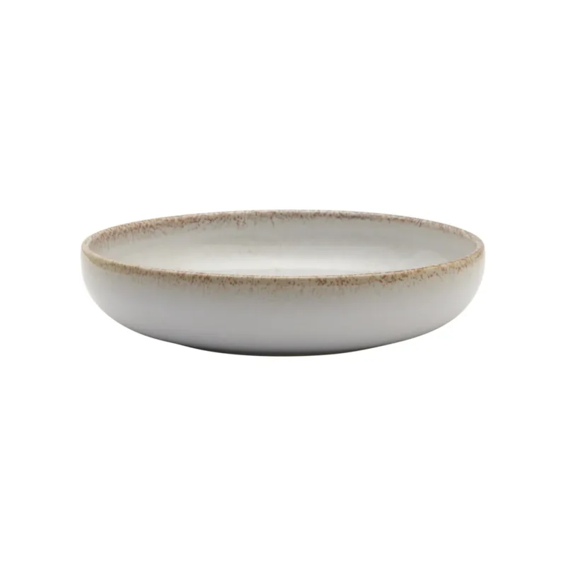 Remise Assiette creuse rond beige grès émaillé Ø 22 cm Sand Accolade