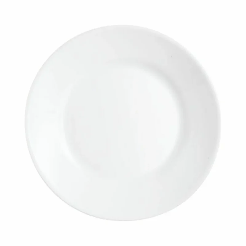 Promotion Saisonnière Assiette plate rond blanc verre opal Ø 19 cm Restaurant Arcoroc