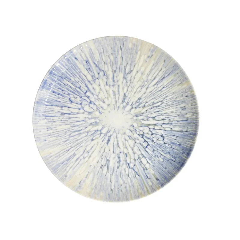 Assiette coupe plate rond bleu porcelaine Ø 26 cm Coral Essentials Collection Offre Du Jour