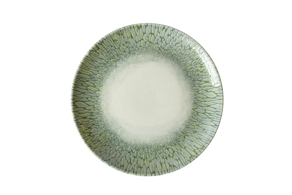 Affaire À Saisir Assiette coupe vert porcelaine vitrifiée Ø 27 cm Butterfly Dudson