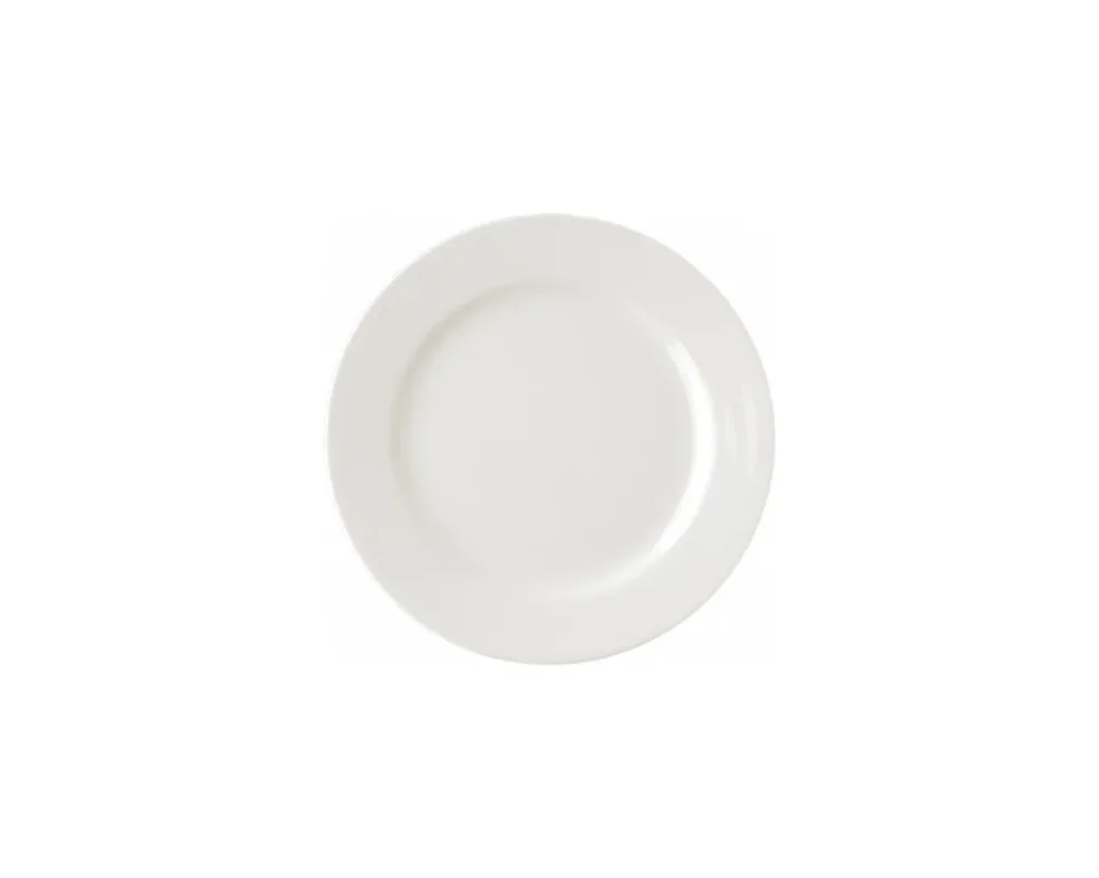 Assiette plate rond ivoire porcelaine vitrifiée Ø 19 cm Banquet Rak Usine Directe