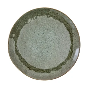 Achat Immédiat Assiette plate rond vert grès émaillé Ø 28 cm Sky Pro.mundi