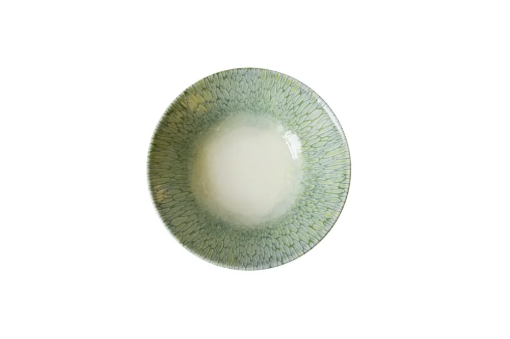 Assiette coupe creuse vert porcelaine vitrifiée Ø 19,6 cm Butterfly Dudson Retour Gratuit