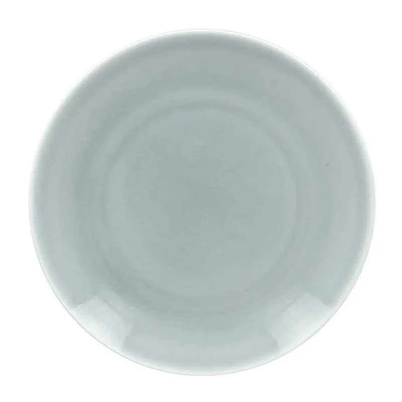 Vente Flash Assiette coupe plate rond bleu porcelaine vitrifiée Ø 24 cm Vintage Rak
