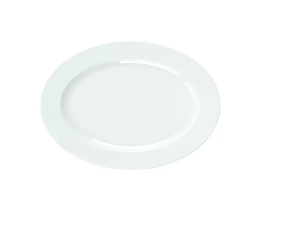 Assiette plate ovale blanc porcelaine 32x23 cm Presto Accolade Commander Vite