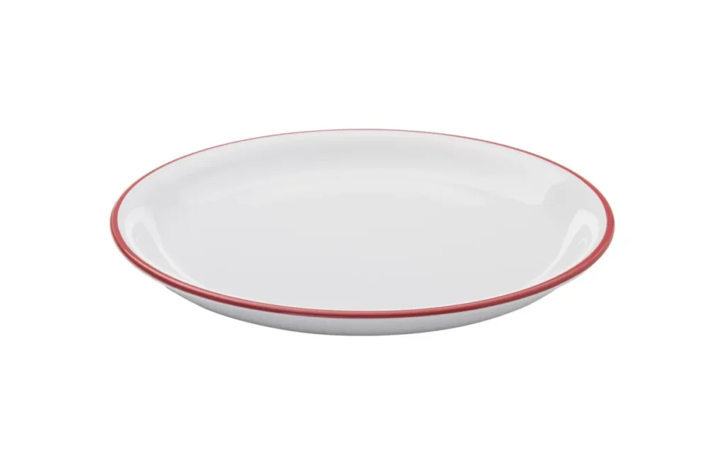 Petit Prix Assiette coupe plate rond blanc grès émaillé Ø 25,5 cm Bistrot Pro.mundi