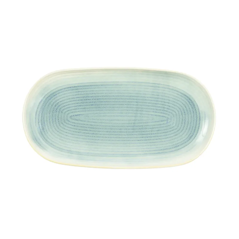 Assiette de présentation ovale ivoire grès émaillé 28 cm Pacific Pro.mundi Livraison Express