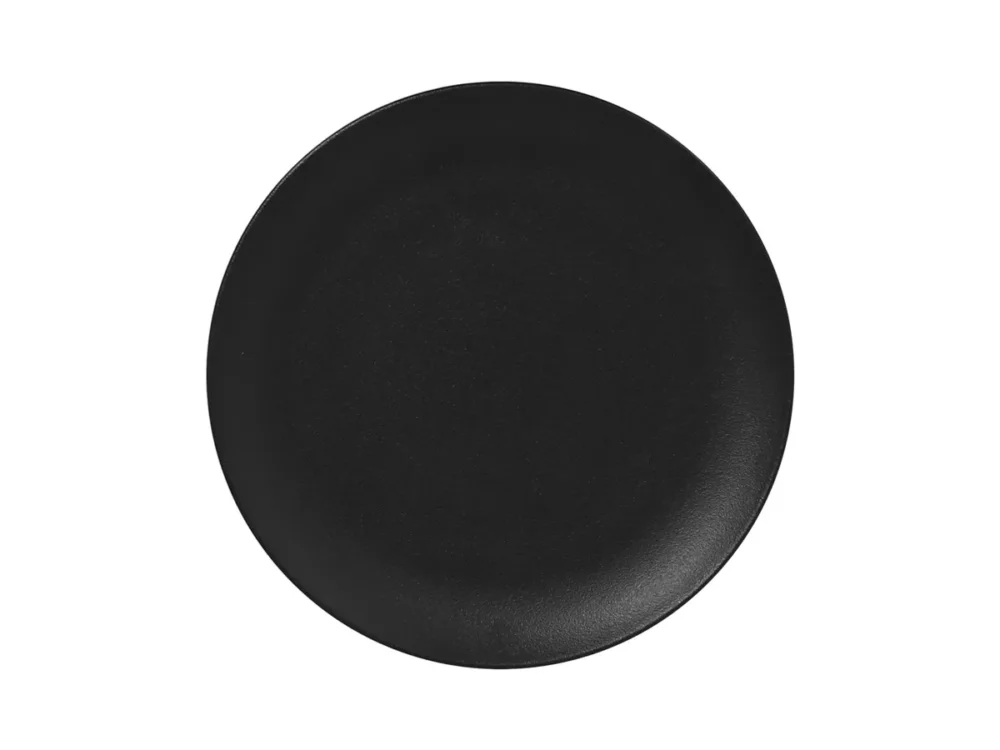 Paiement Sécurisé Assiette plate rond noir volcano porcelaine vitrifiée Ø 27 cm Neo Fusion Rak