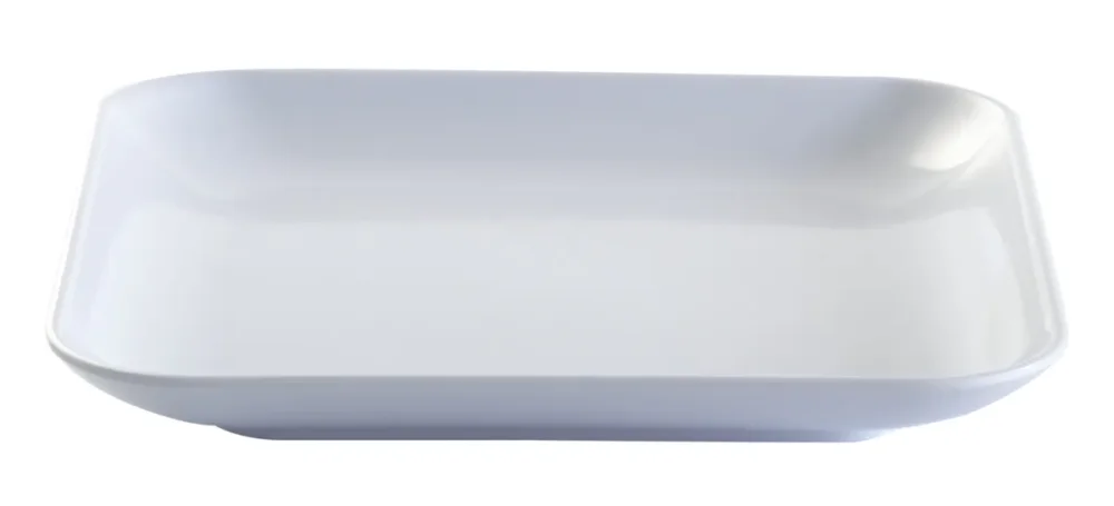 Assiette plate carré blanc mélamine 13,5x13,5 cm Platex Remise