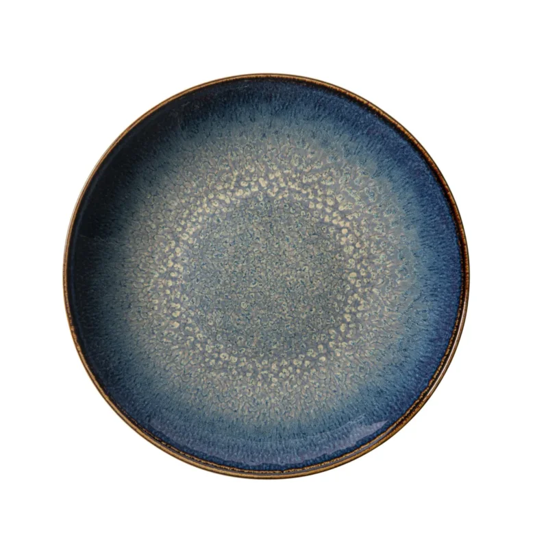 Assiette coupe creuse rond bleu foncé porcelaine Ø 23 cm Seablue Accolade Satisfait Ou Remboursé