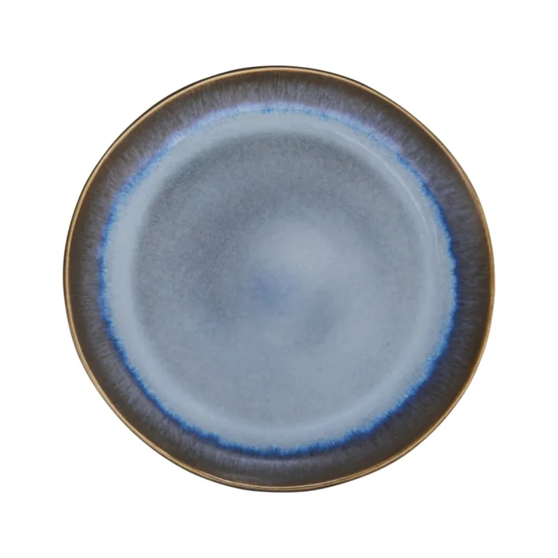 Top Vente Assiette coupe plate rond bleu glacier grès émaillé Ø 27 cm Snow Pro.mundi