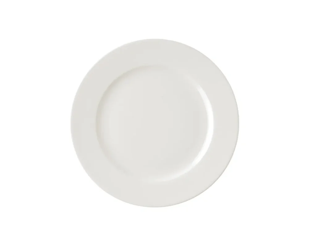 Marque Assiette plate rond ivoire porcelaine vitrifiée Ø 25 cm Banquet Rak
