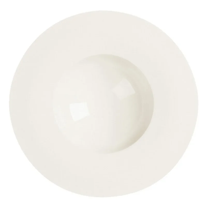 Assiette creuse rond ivoire porcelaine vitrifiée Ø 22,7 cm White Gold Rak Usine Directe