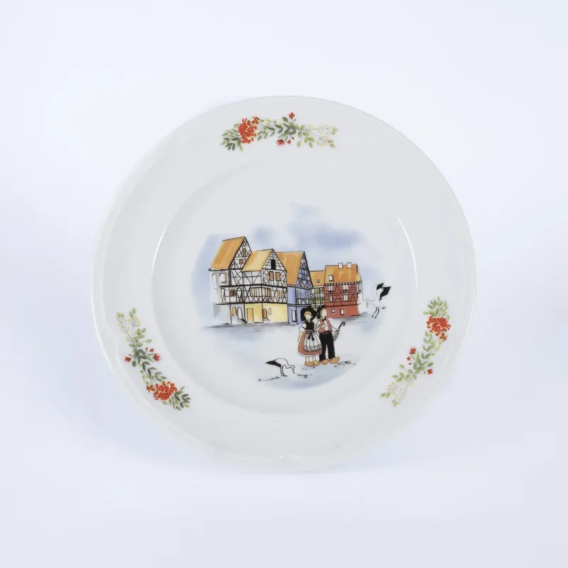 Pas Cher Assiette plate rond blanc porcelaine Ø 27 cm Elsass Accolade