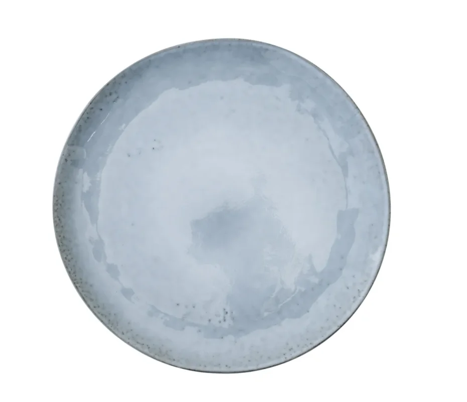 Acheter En Ligne Assiette plate rond bleu grès émaillé Ø 24 cm Sky Pro.mundi