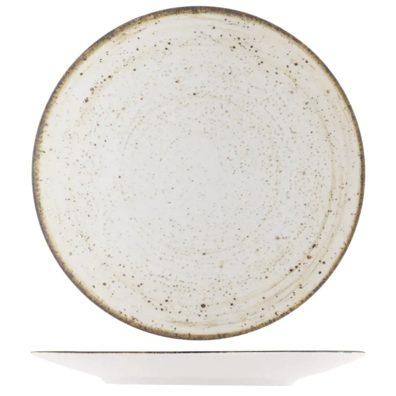 Retour Gratuit Assiette coupe rond beige porcelaine Ø 25 cm Lunéa Pro.mundi