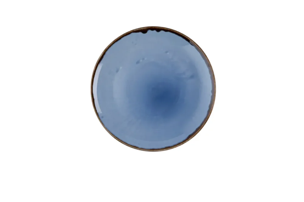 Livraison Express Assiette coupe plate rond bleu indigo porcelaine vitrifiée Ø 16 cm Harvest Dudson