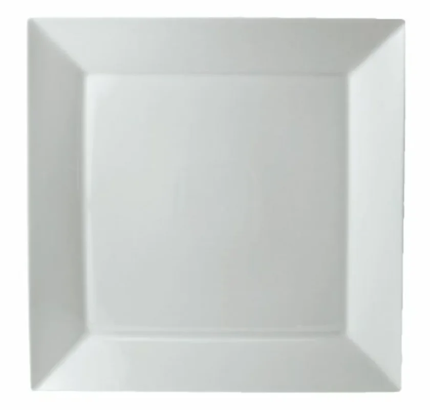 Assiette plate carré blanc porcelaine 27x27 cm Classic Square Pro.mundi Paiement Sécurisé