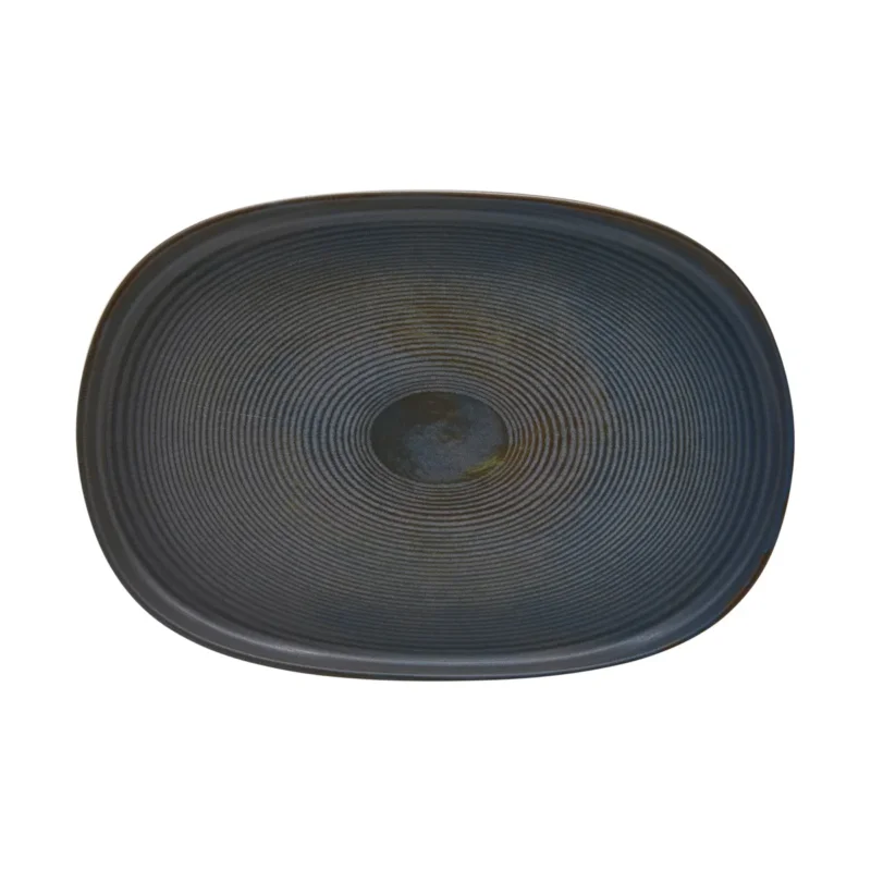 Usine Directe Assiette ovale grès émaillé 33x22,5 cm Tornado Accolade