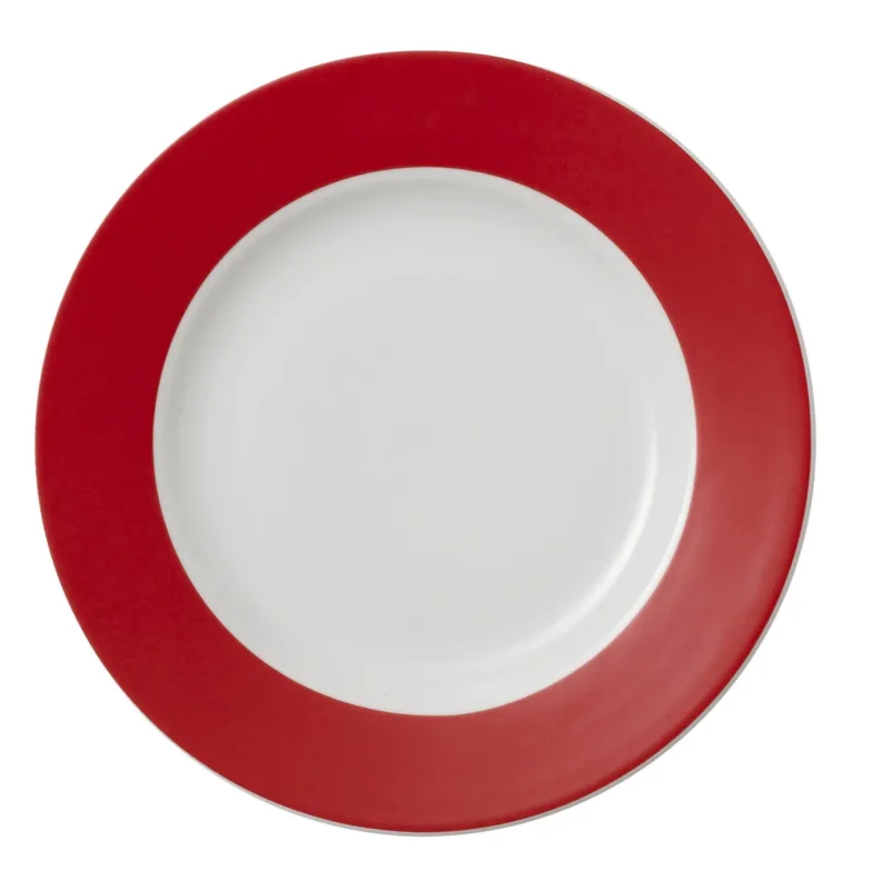 Assiette plate rond rouge porcelaine Ø 26 cm Roma Color Pro.mundi Prix Bas