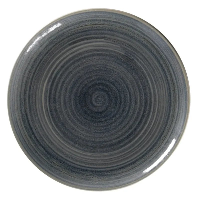 Usine Directe Assiette plate rond Jade porcelaine vitrifiée Ø 24 cm Rakstone Spot Rak